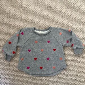 Marine Layer Mini Toddler Heart Sweatshirt sz 1